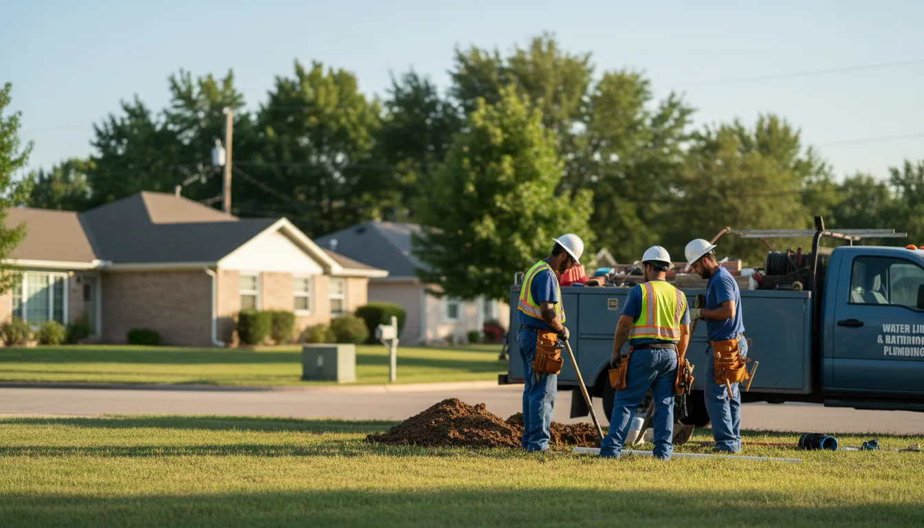 Residential water line and bathroom plumbing service in Flora, IN
